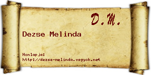 Dezse Melinda névjegykártya