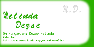 melinda dezse business card